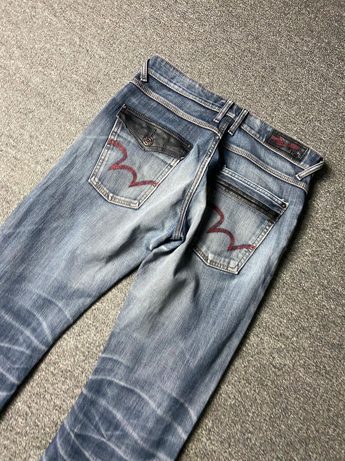 Edwin Edwin Edge Of Blue Distressed Denim Jeans (139) Size US 32 / EU 48 - 3 Thumbnail