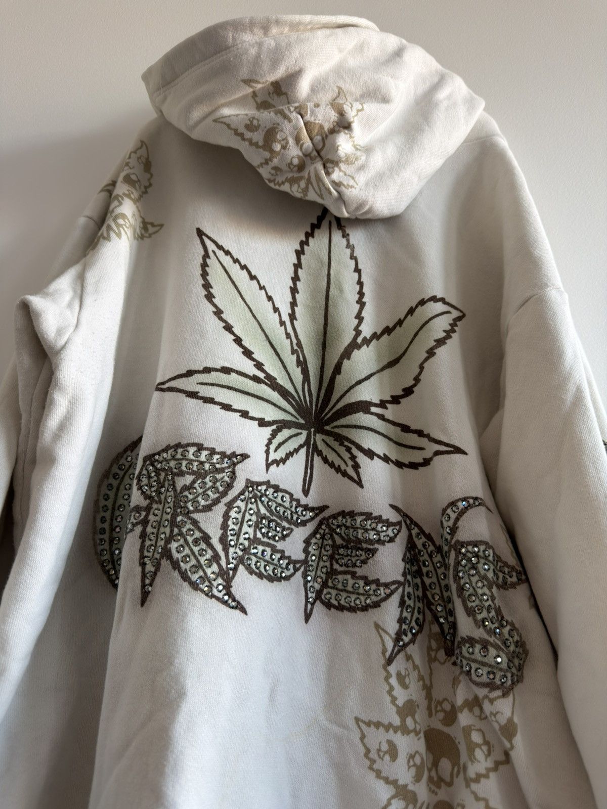 The Great China Wall *RARE* 90s VINTAGE THE GREAT CHINA WALL WEED HOODIE GREENS Size US L / EU 52-54 / 3 - 7 Thumbnail