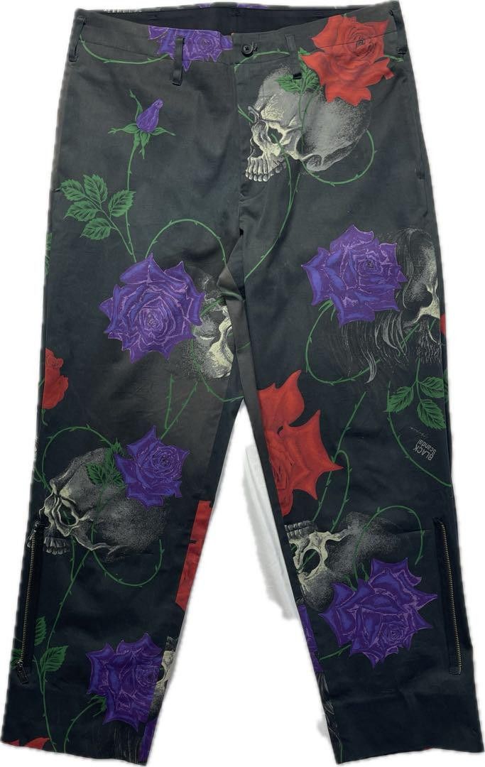 Yohji Yamamoto black scandal yohji yamamoto 18ss skull rose slacks Size US 44 / EU 60 - 1 Thumbnail