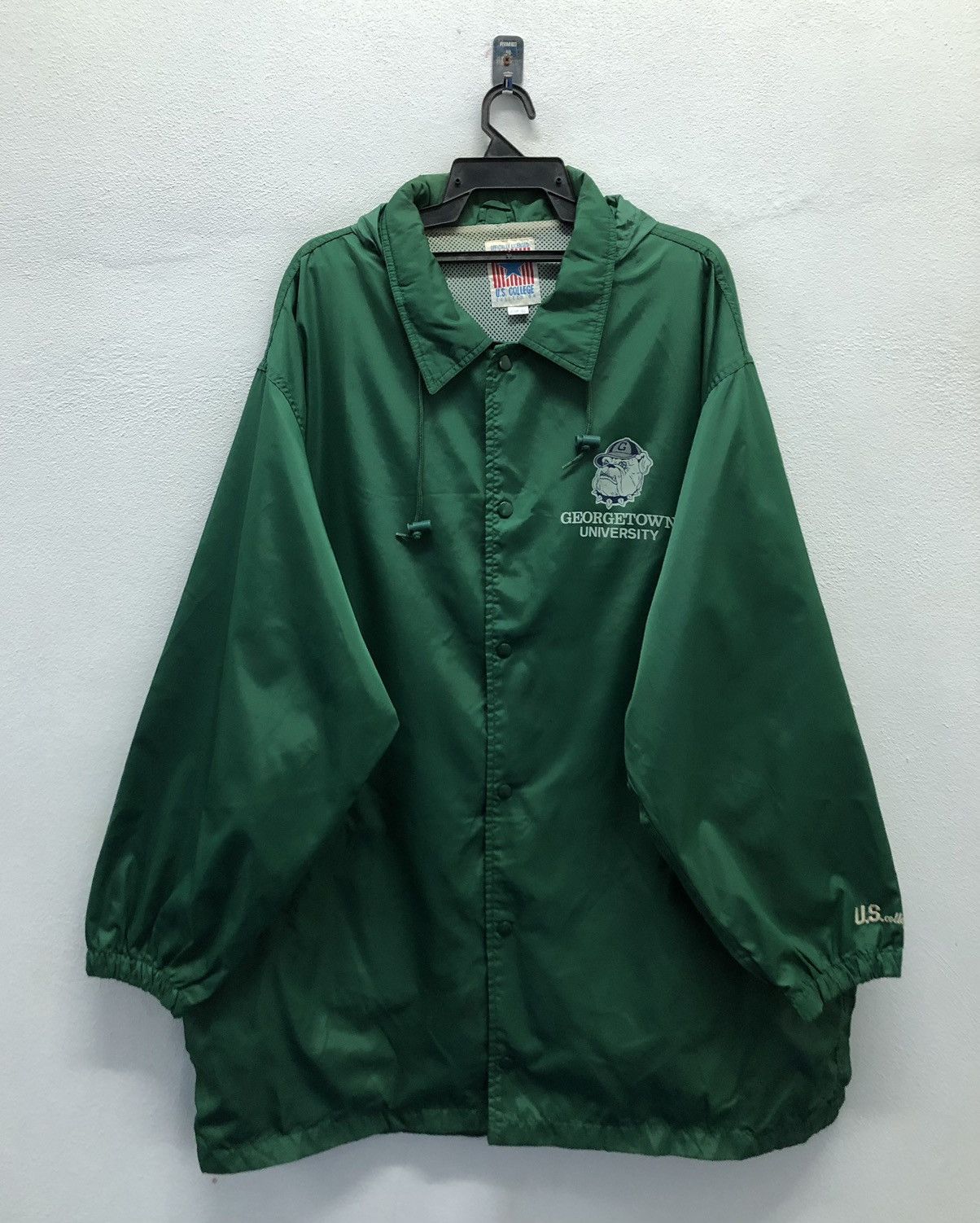 Vintage Vintage Georgetown Hoyas Coach Jacket Green U.S. Size 4L Size US XXL / EU 58 / 5 - 2 Thumbnail