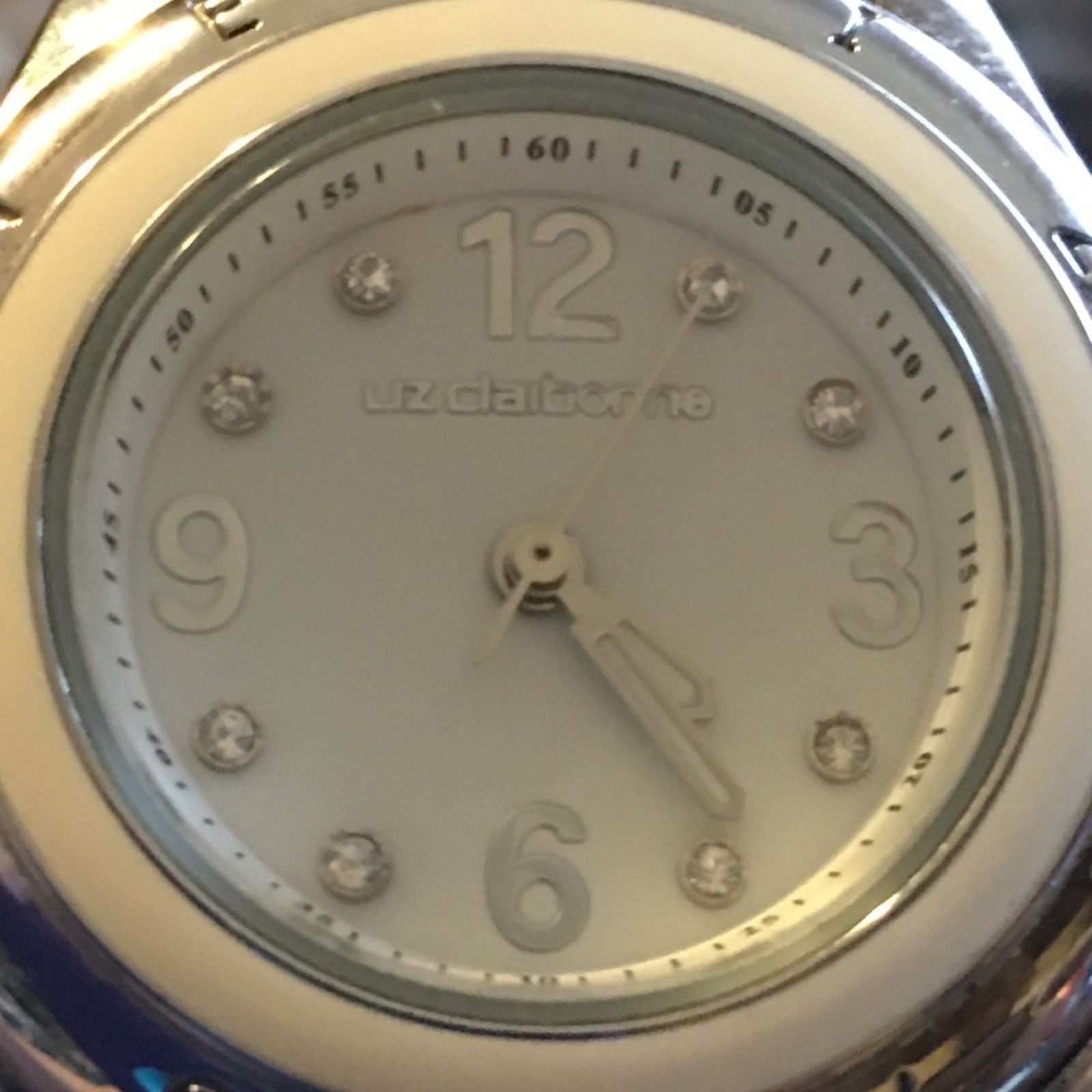 Jewelry Liz Claiborne crystal white leather band watch Size ONE SIZE - 9 Thumbnail