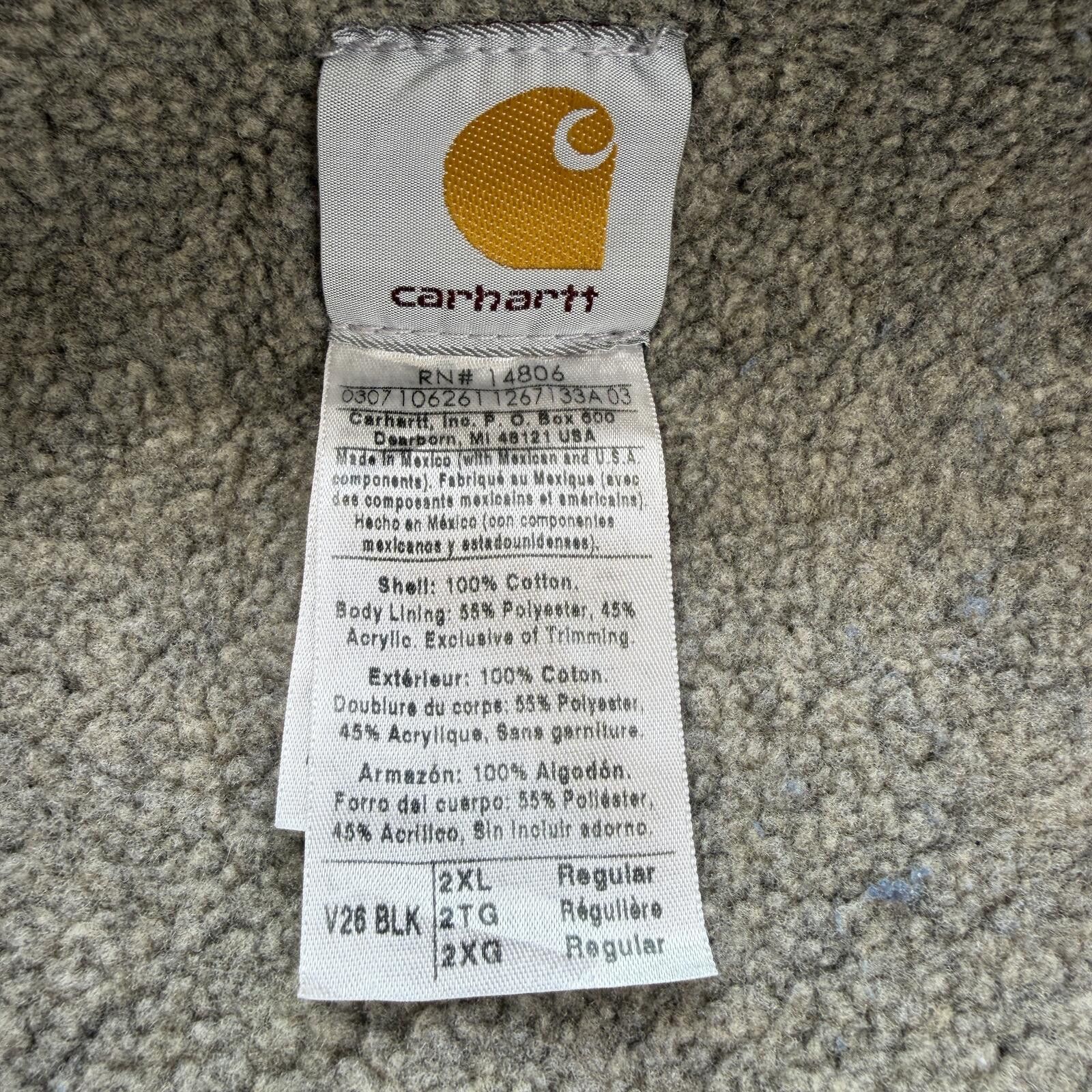 Carhartt Carhartt V28 Sherpa Lined Work Vest Faded Canvas Zip 2XL Size US XXL / EU 58 / 5 - 4 Thumbnail