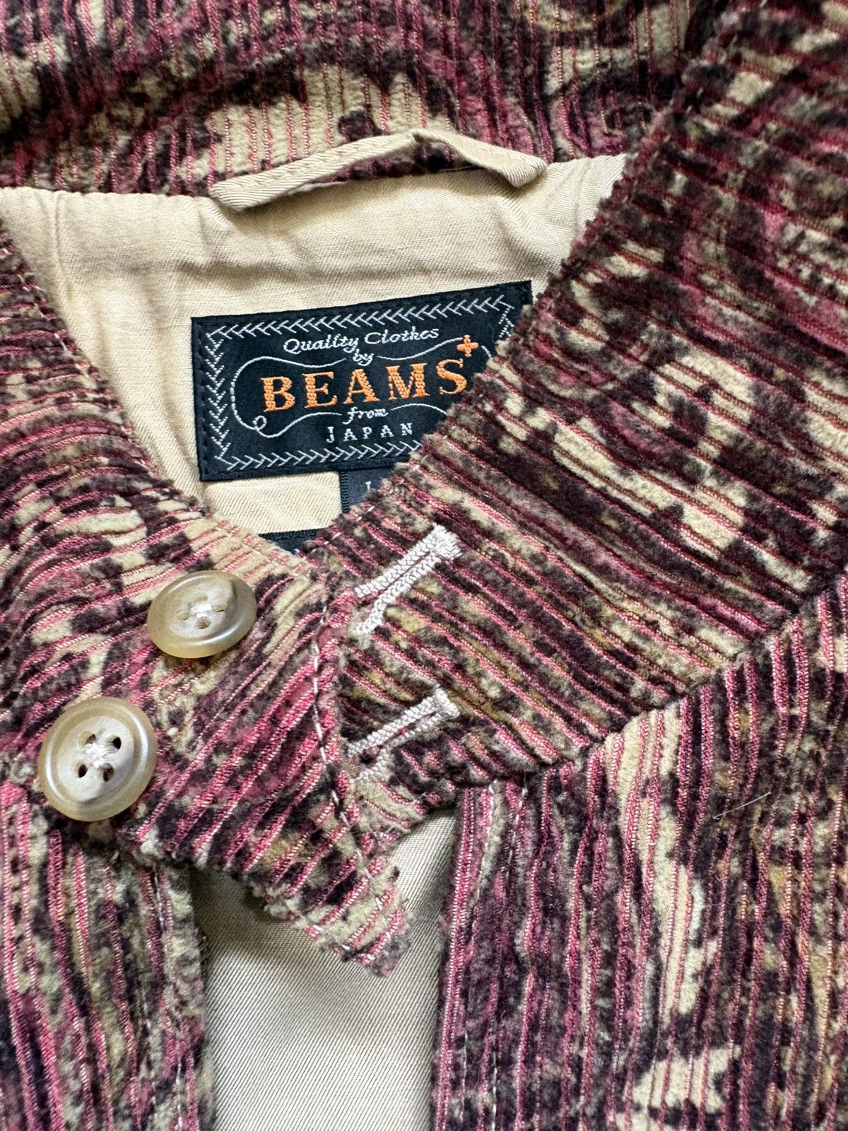 Beams Plus BEAMS corduroy Archive Paisley Knit Bomber Jacket Size US L / EU 52-54 / 3 - 2 Thumbnail