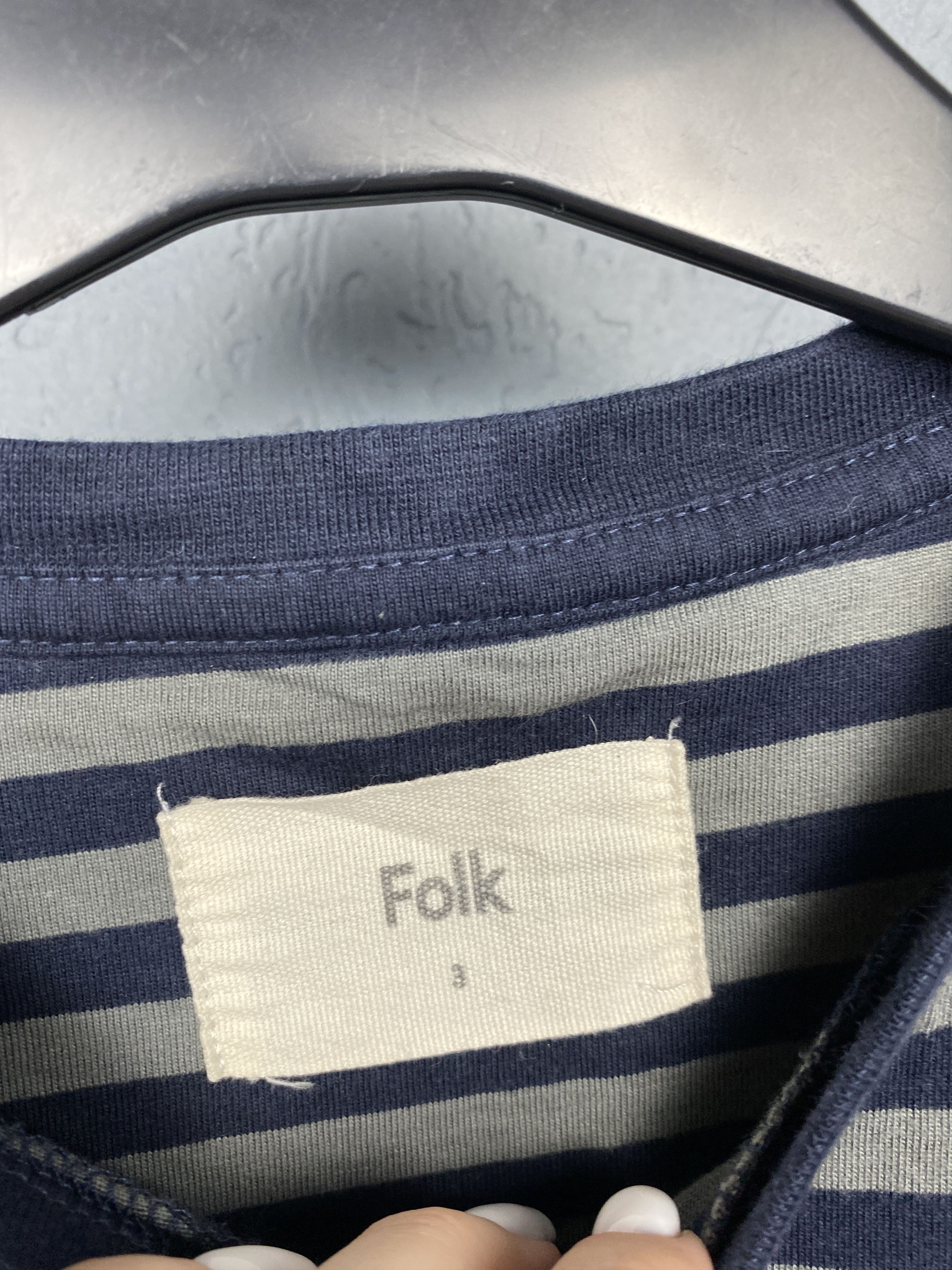 Folk Folk Vintage Mens Striped Long Sleeve T-Shirt Size US S / EU 44-46 / 1 - 3 Thumbnail