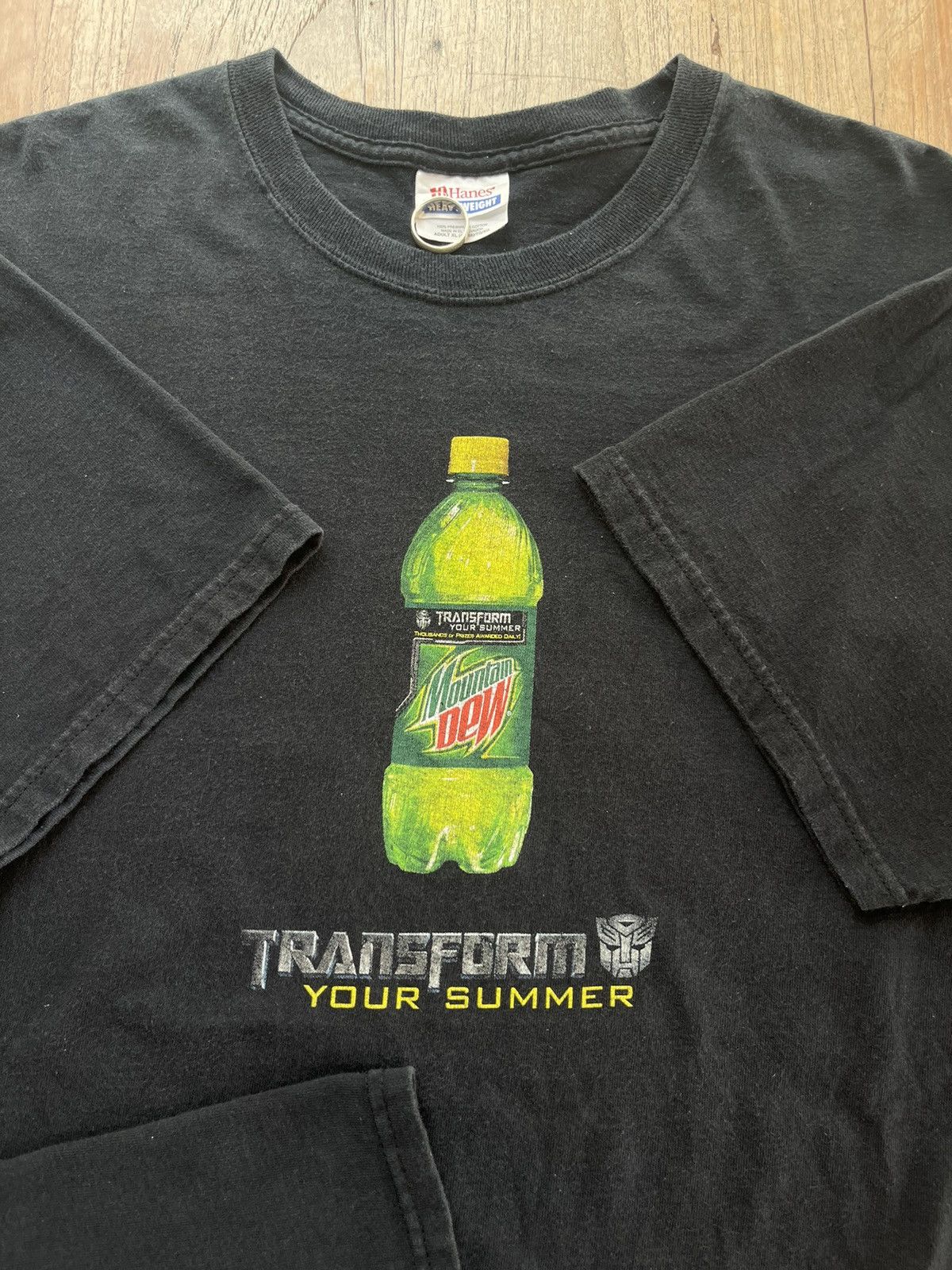 Mountain Dew × Vintage Vtg Mountain Dew TRANSFORMERS 7/4/7 2007’s promo film Tshirt Size US XL / EU 56 / 4 - 7 Thumbnail