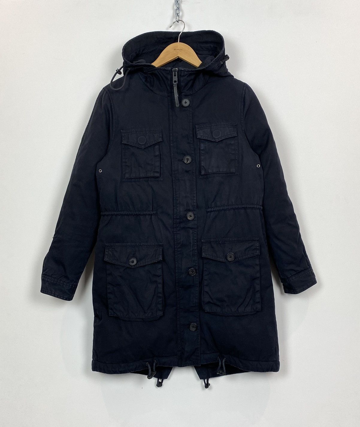 Allsaints AllSaints Avalanche Black Hooded Down Parka Jacket Size 12 Size M / US 6-8 / IT 42-44 - 1 Thumbnail