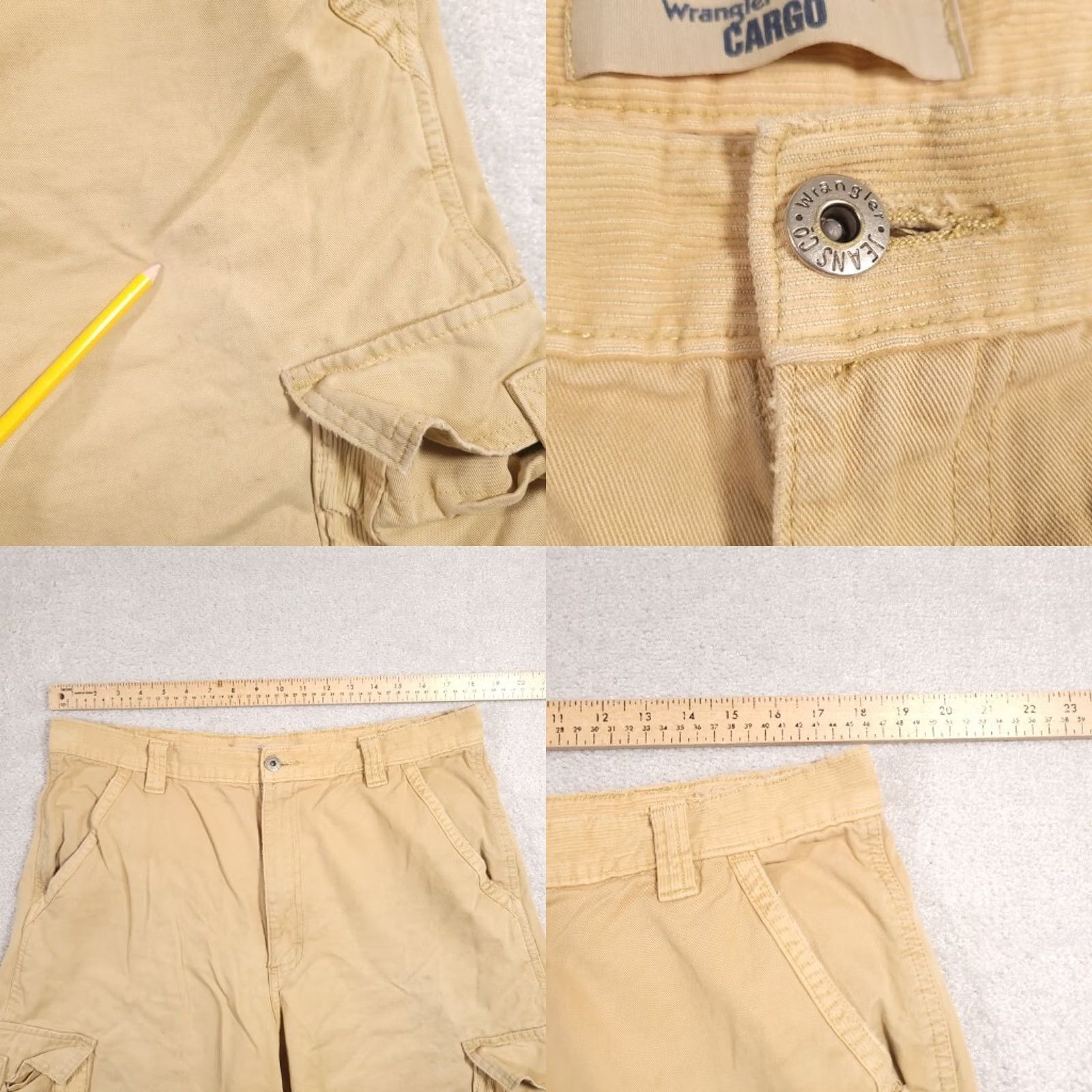 Wrangler VINTAGE Wrangler Jeans Co Cargo Corduroy Trim Shorts Mens 36 Khaki Size US 36 / EU 52 - 8 Thumbnail