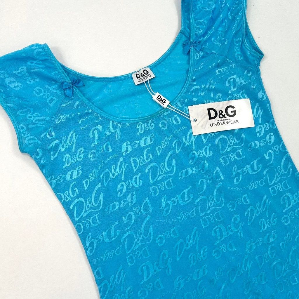 Dolce & Gabbana NWT y2k D&G blue mesh short sleeve top Size M / US 6-8 / IT 42-44 - 4 Thumbnail
