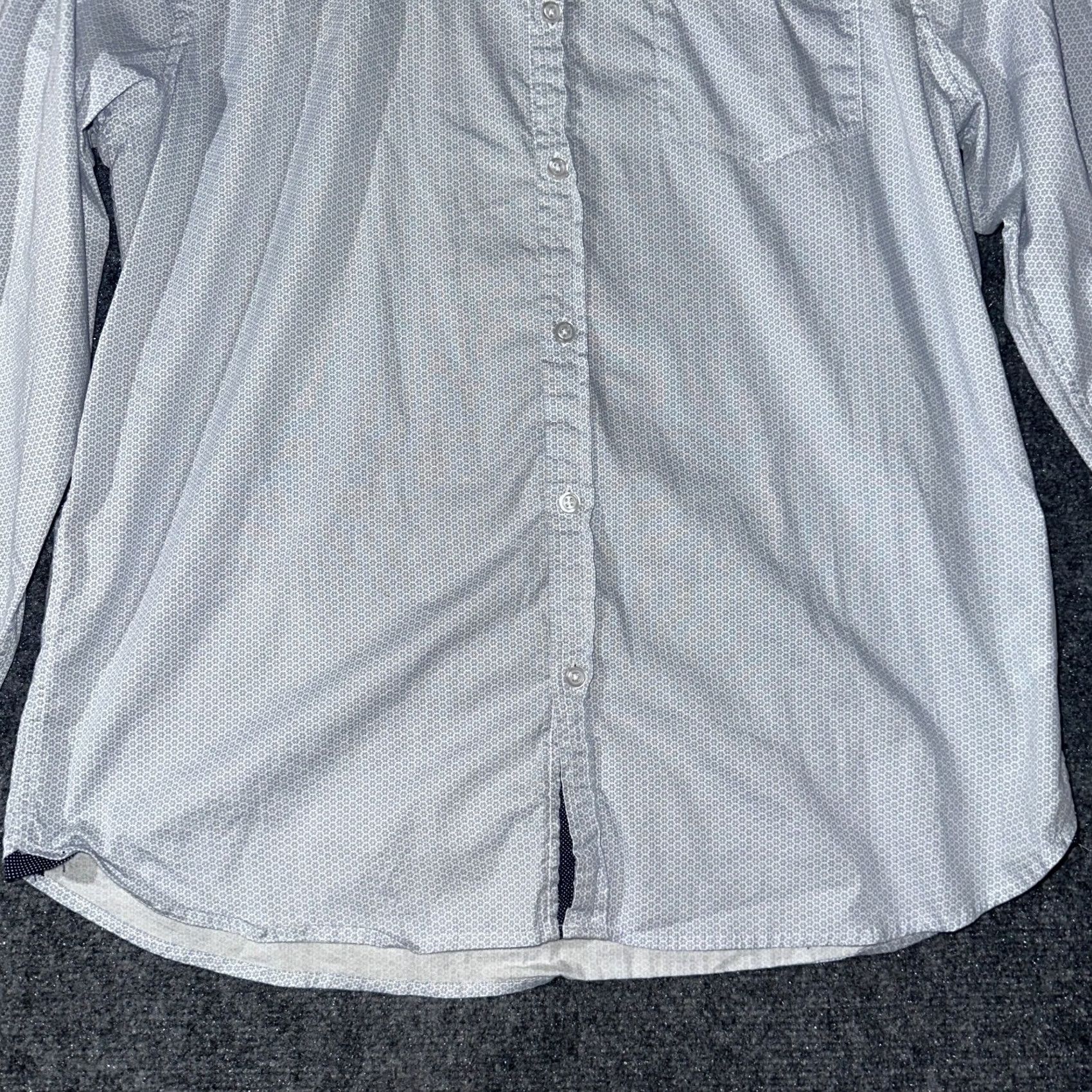 Denime Paper Denim & Cloth Mens Large Slim Fit Blue Floral Cotton Stretch Shirt Pocket Size US L / EU 52-54 / 3 - 2 Thumbnail