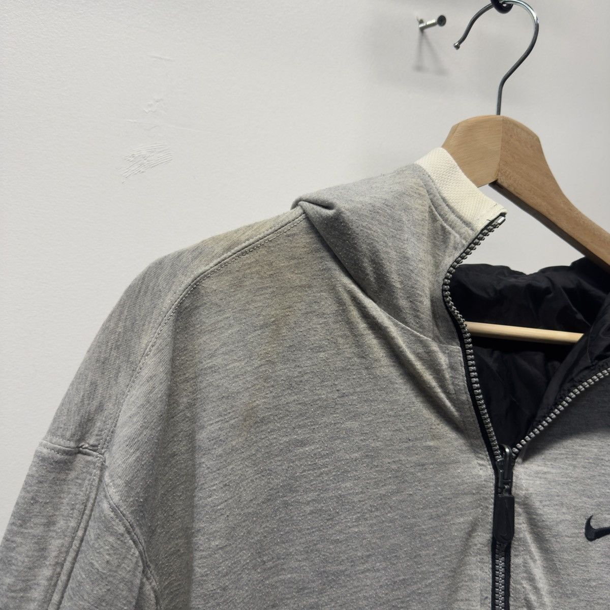 Nike Vintage Nike Reversible Black Nylon Cotton Windbreaker Size US M / EU 48-50 / 2 - 8 Thumbnail