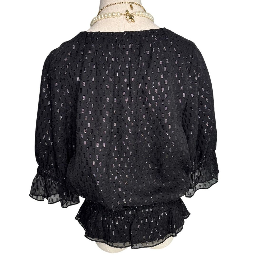 Halston Heritage Halston Heritage silk romantic poets blouse black size 2 Size XS / US 0-2 / IT 36-38 - 4 Thumbnail