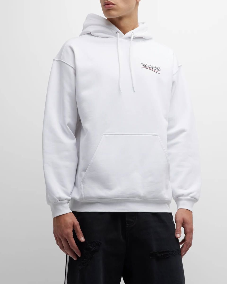 Balenciaga Balenciaga White Political Campaign Logo Hoodie Size US M / EU 48-50 / 2 - 5 Thumbnail