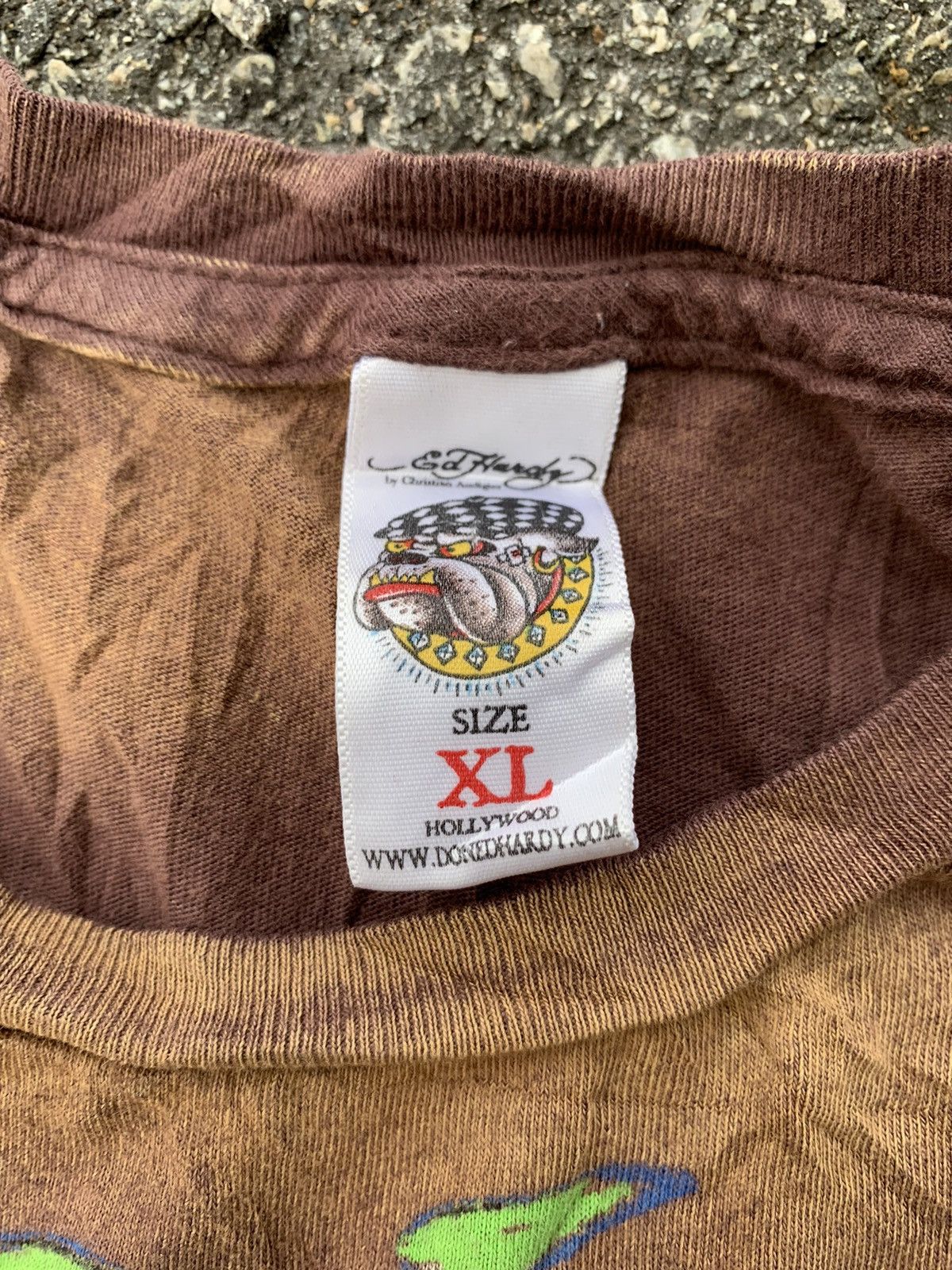Christian Audigier × Ed Hardy Ed Hardy By Christian Audigier Skull Dragon Two Tone Shirt☠️🐉 Size US XL / EU 56 / 4 - 14 Thumbnail