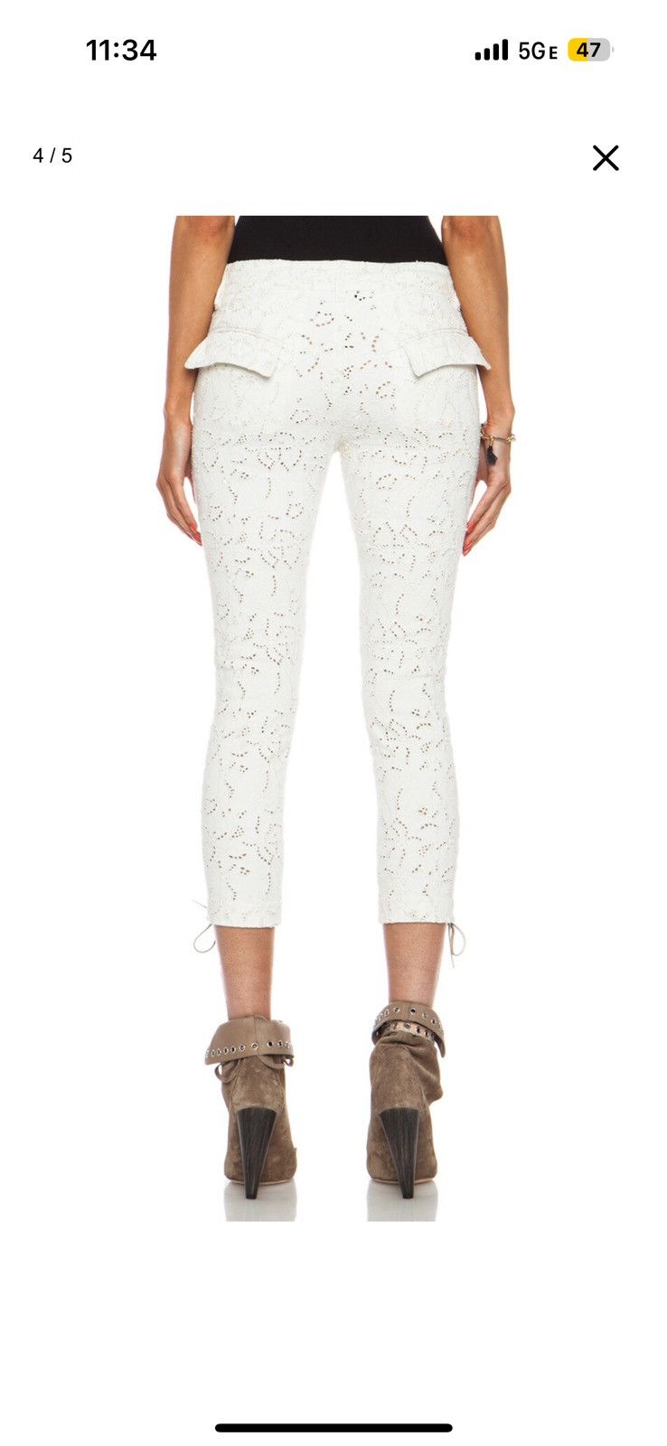 Isabel Marant Vintage Isabel Marant eyelet pants Light pink Size 25" / US 0 / IT 36 - 7 Thumbnail