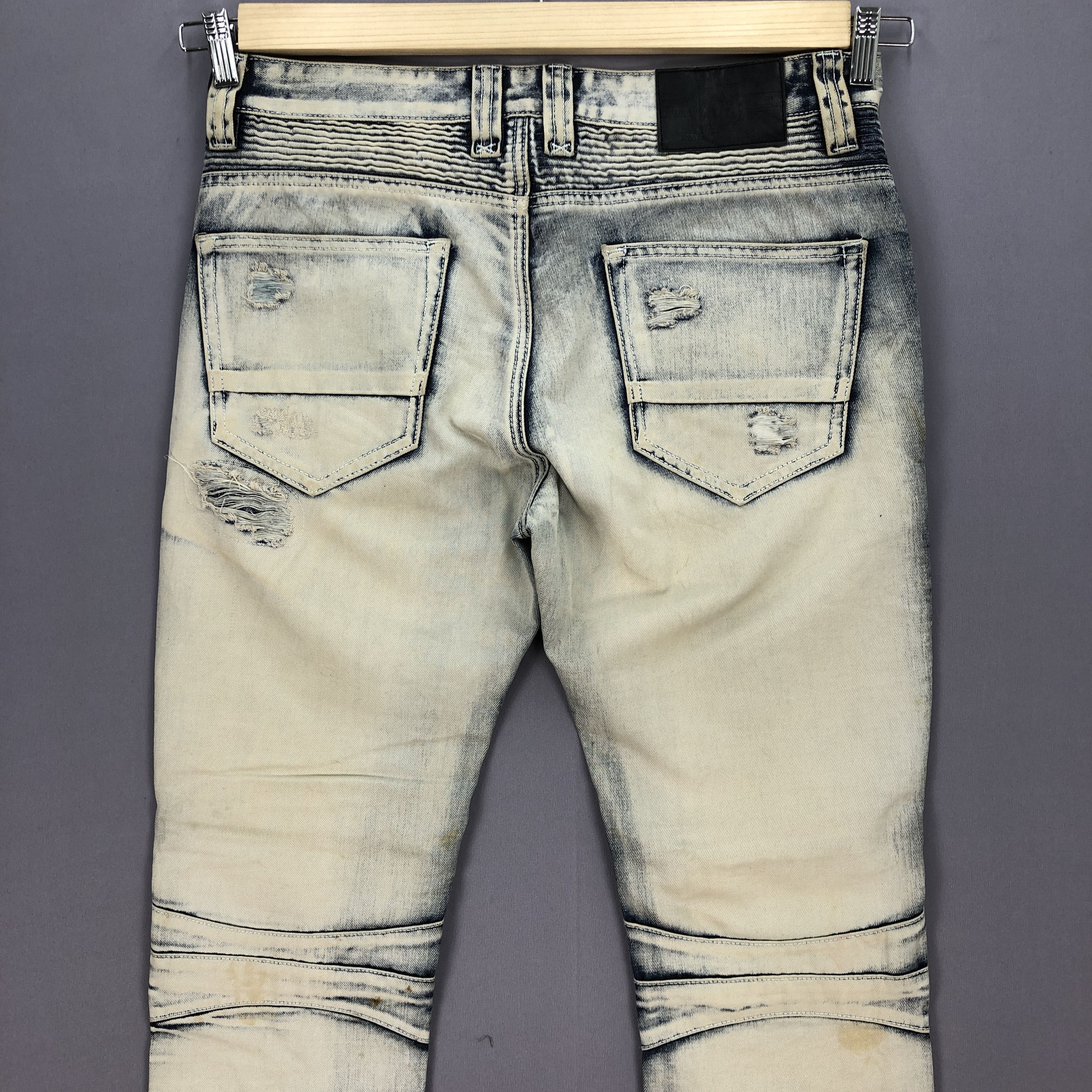Japanese Brand Vintage Y2K Bikers Jeans Japanese Rider Faded Denim Pants Size US 34 / EU 50 - 4 Thumbnail
