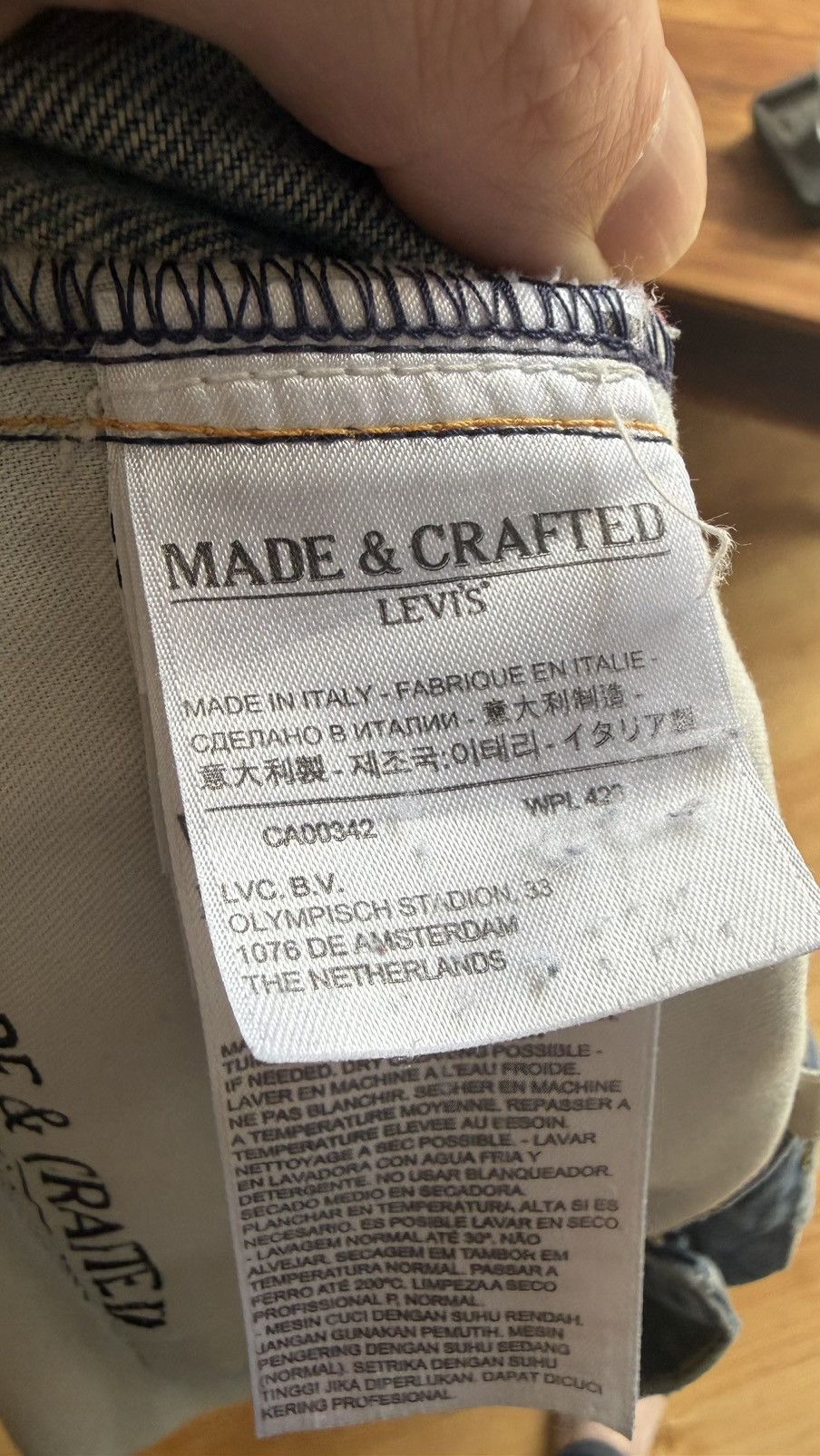 Levi's Made & Crafted LEVI’S Made & Crafted Slim Distressed Denim Jeans 33 Boho Size US 33 - 12 Thumbnail