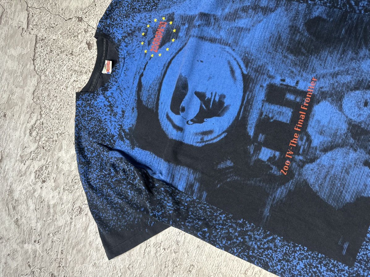 Fruit Of The Loom Vintage zooropa tv zoo 93 overprint y shirt Size US XL / EU 56 / 4 - 2 Thumbnail