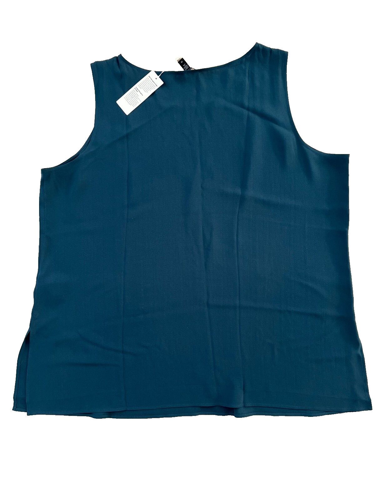 Eileen Fisher Eileen Fisher Silk Georgette Neck Tank Alpine ( 2X ) Size XXL / US 16-18 / IT 52-54 - 2 Thumbnail
