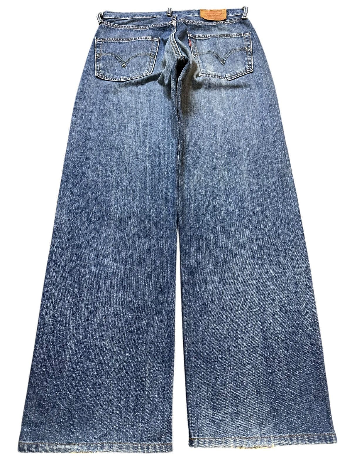 Levi's Vintage 80s Levis 503 Blue Wash Distress Style Baggy Jeans Size US 30 / EU 46 - 2 Thumbnail