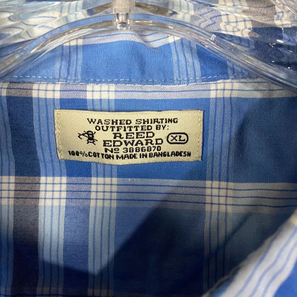 Other Reed Edward Button Down Shirt Men's XL Long Sleeve Plaid Size US XL / EU 56 / 4 - 3 Thumbnail