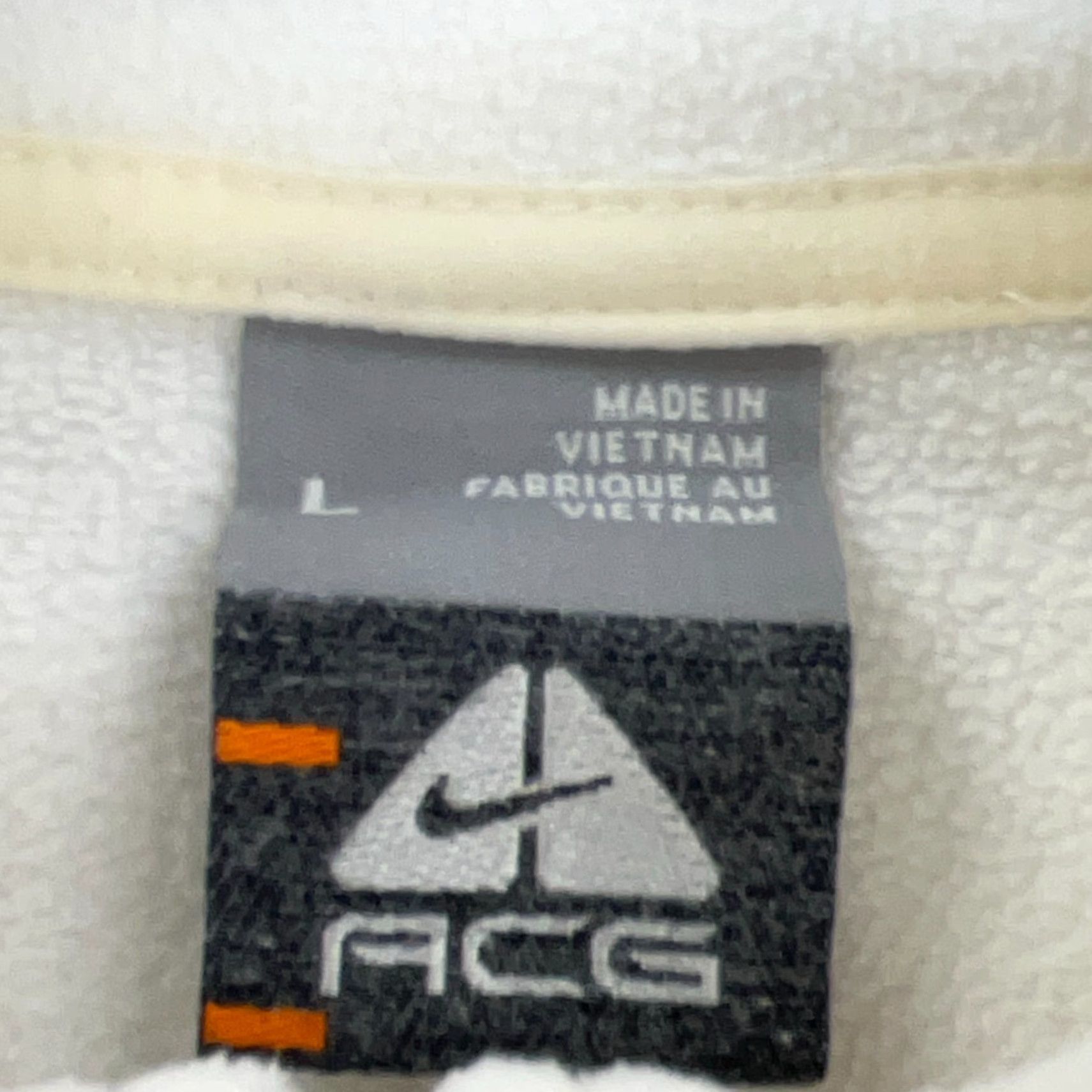 Nike Nike ACG Sweatshirt Women Large White Fleece Pullover Hoodie Casual Winter Spring Fall Sports Size L / US 10 / IT 46 - 6 Thumbnail