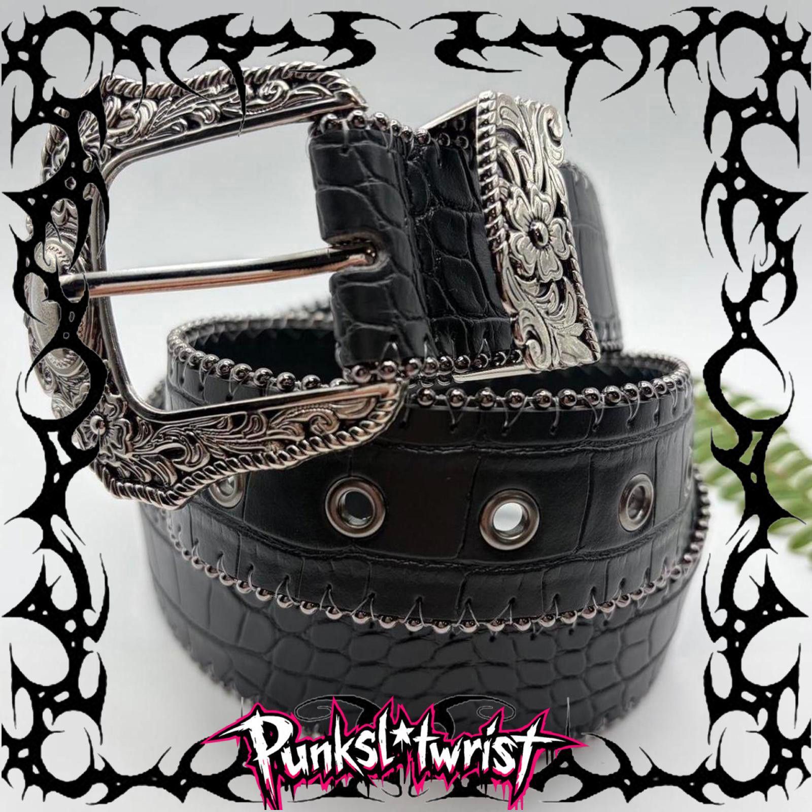 Vintage Vintage western silver crocodile belt Size ONE SIZE - 1 Thumbnail