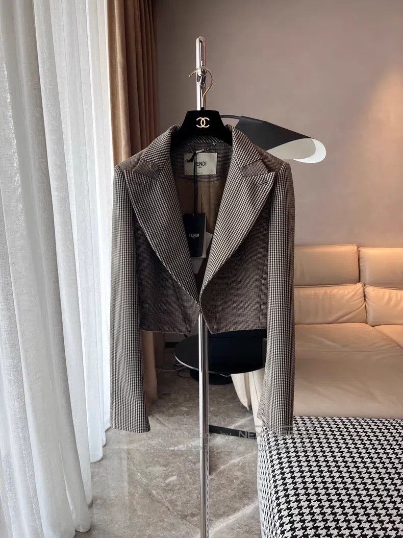Fendi Fendi 22 Fall/Winter Windowpane Short Jacket Size XS / US 0-2 / IT 36-38 - 9 Thumbnail