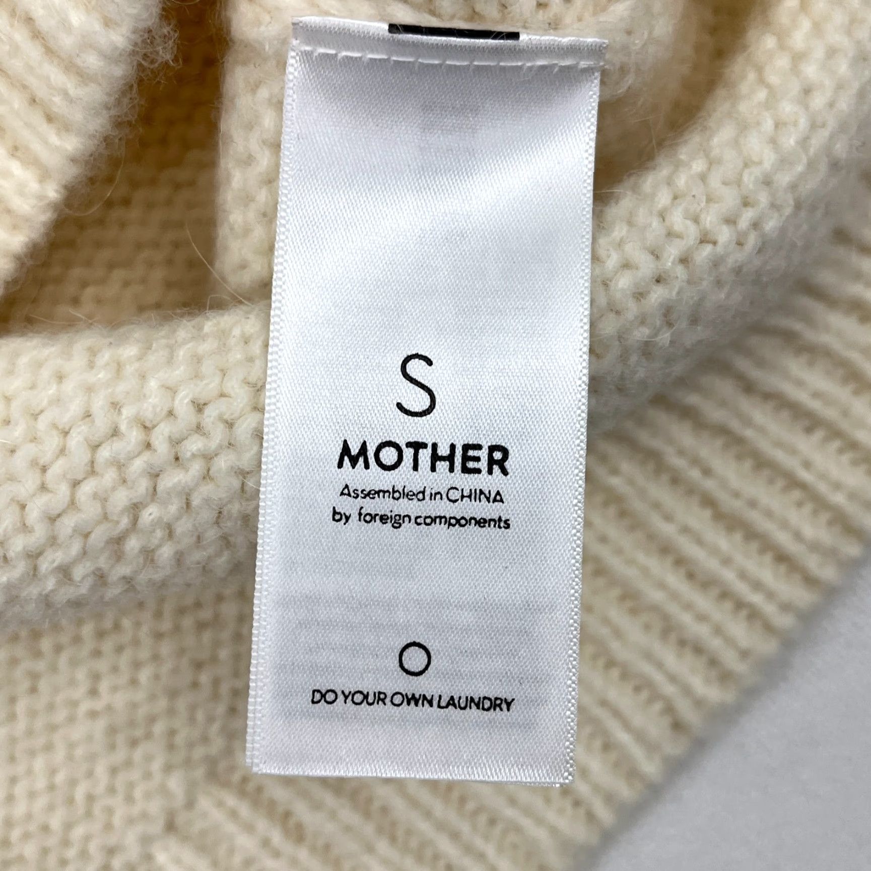 MOTHER VINTAGE Mother Earn Your Stripes Jumper Sweater Womens Small Cream Tiger Alpaca Crewneck Size S / US 4 / IT 40 - 4 Thumbnail