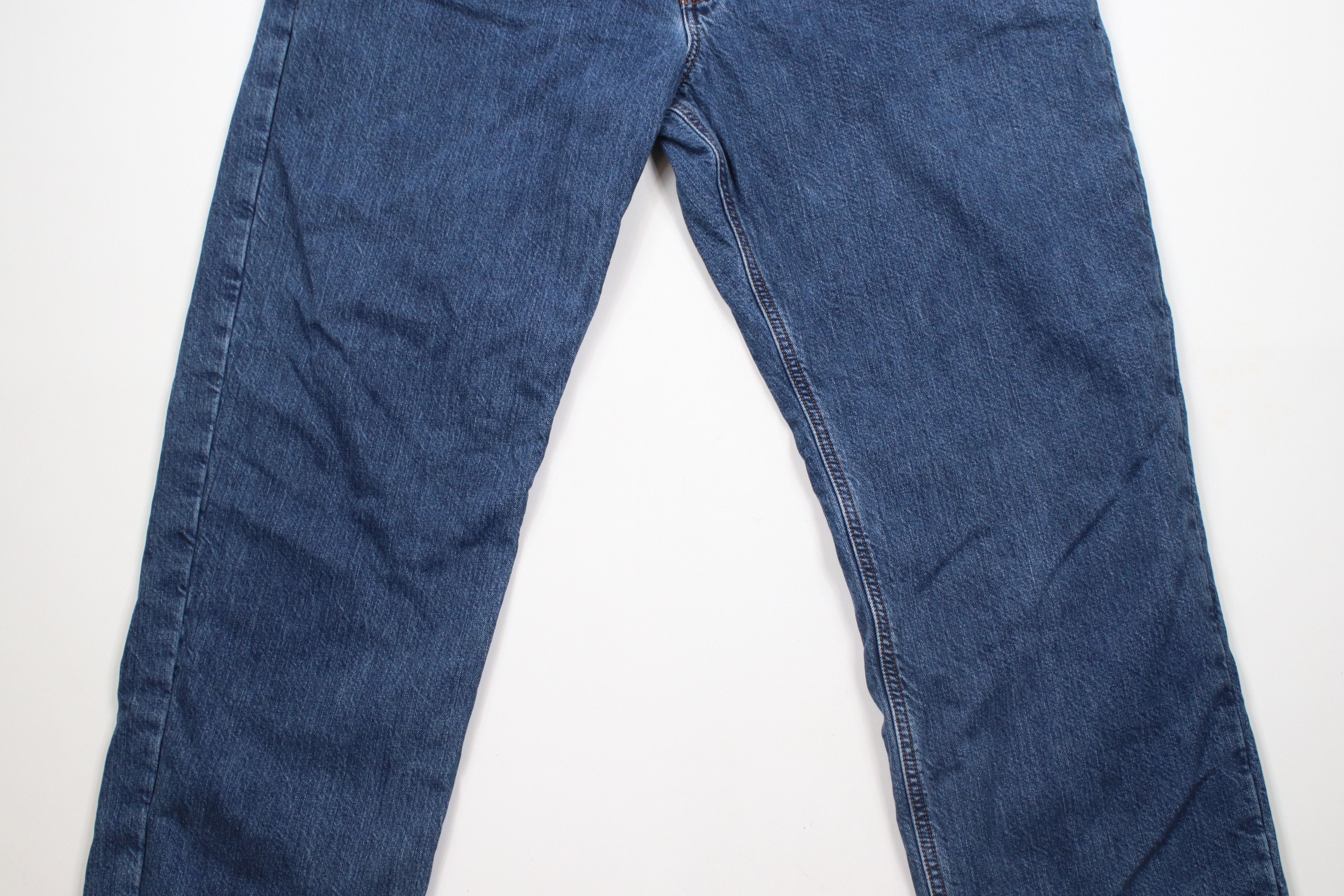 Carhartt × Vintage Vintage Carhartt Flannel Lined Relaxed Fit Denim Jeans Blue Size US 42 / EU 58 - 4 Thumbnail