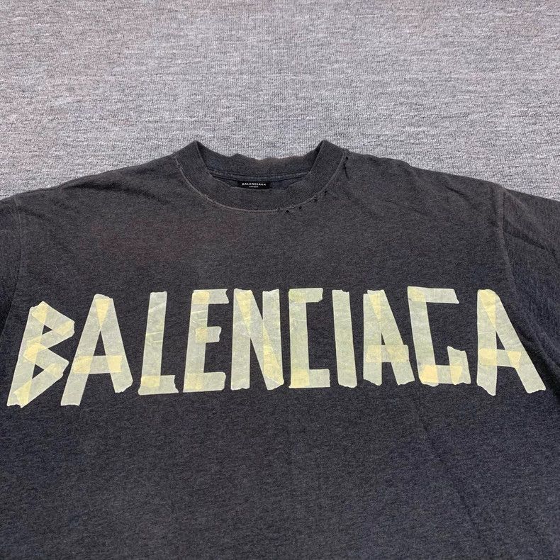 Balenciaga Balenciaga Black washed distressed tape painter's tape sho Size US L / EU 52-54 / 3 - 8 Thumbnail