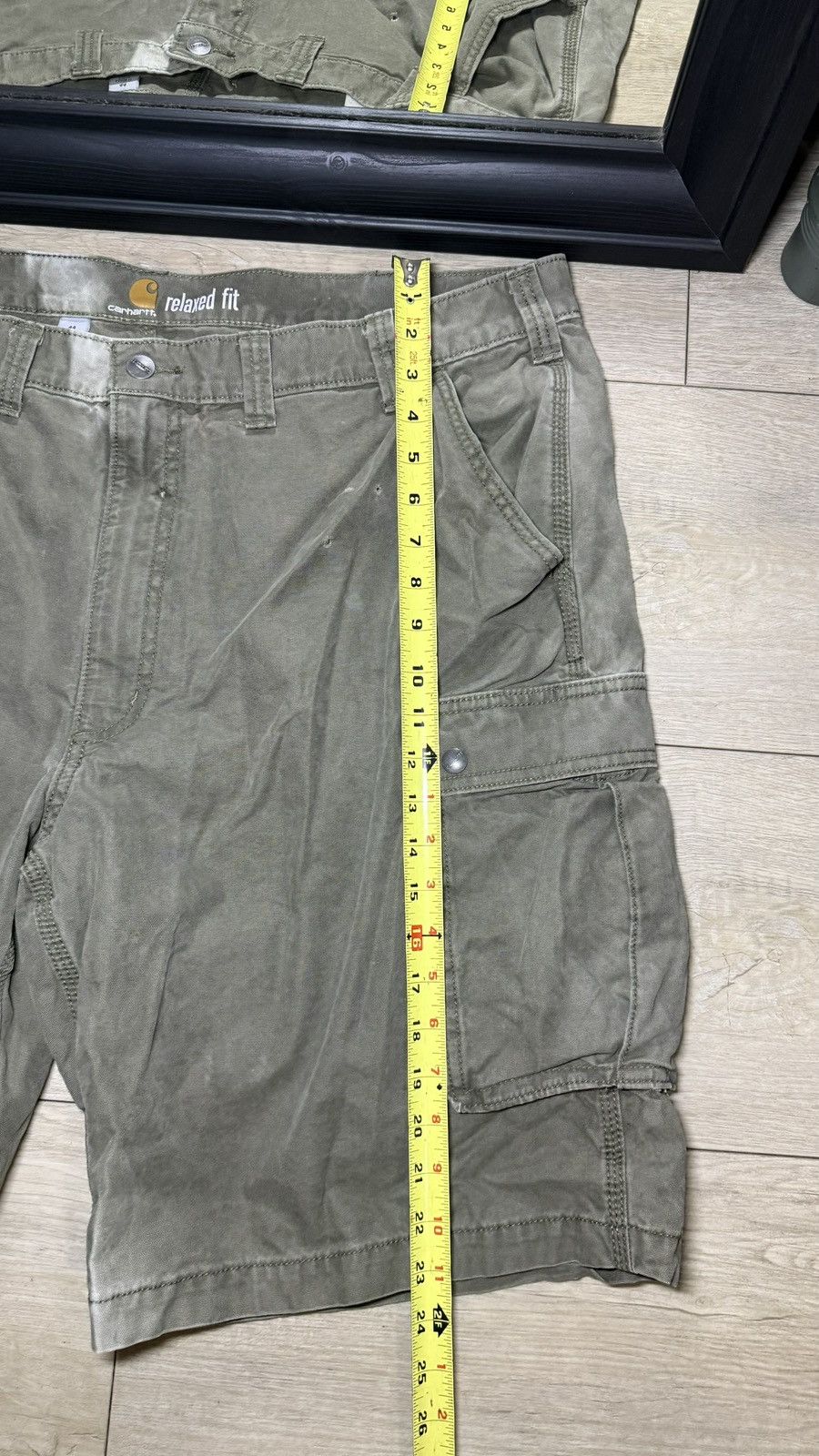 Carhartt Y2K 2000s Carhartt Olive Green Cargo Carpenter Shorts Size US 44 / EU 60 - 6 Thumbnail