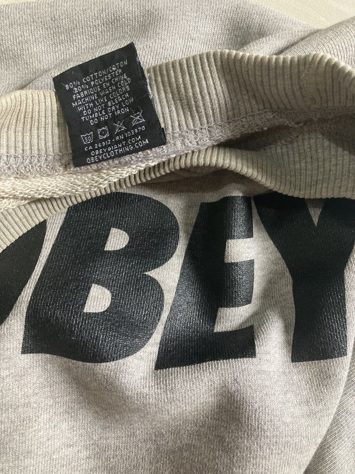 Obey × Vintage Vintage Obey Sweatshirt Crewneck Size US L / EU 52-54 / 3 - 4 Thumbnail