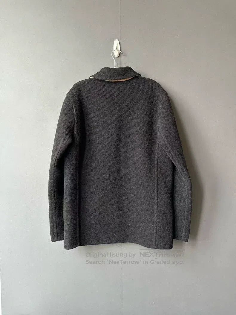 Loewe Loewe Black leather label wool coat Size US M / EU 48-50 / 2 - 2 Thumbnail
