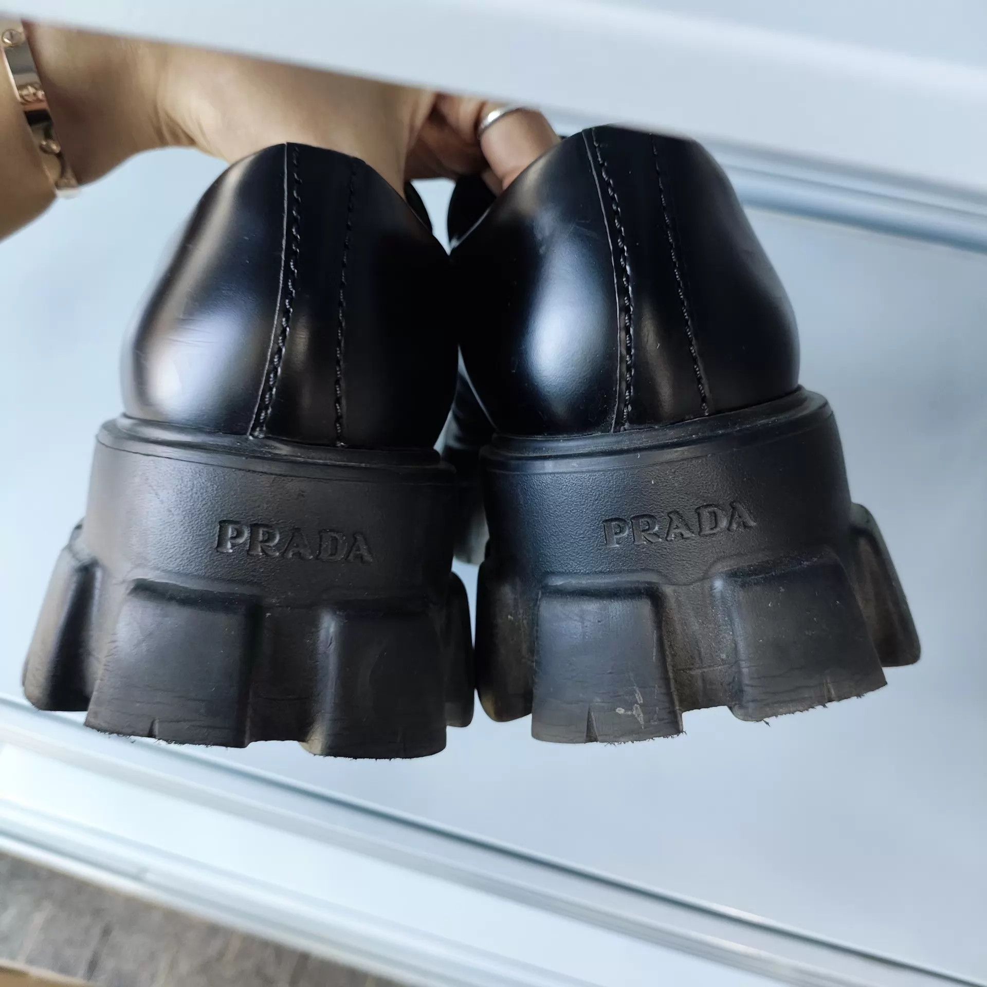 Prada Prada Black Platform Moccasin 41 Size US 8 / EU 41 - 4 Thumbnail