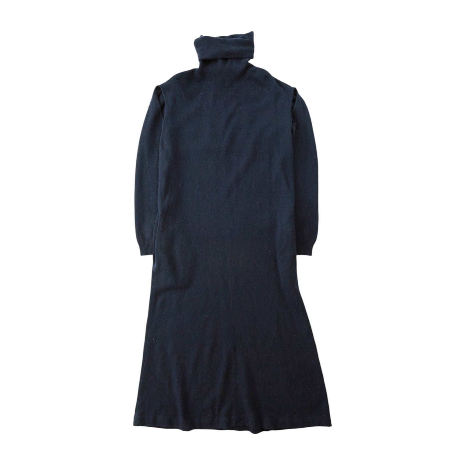 Yohji Yamamoto Blue Wool Sweater Vest Dress Size M / US 6-8 / IT 42-44 - 2 Thumbnail