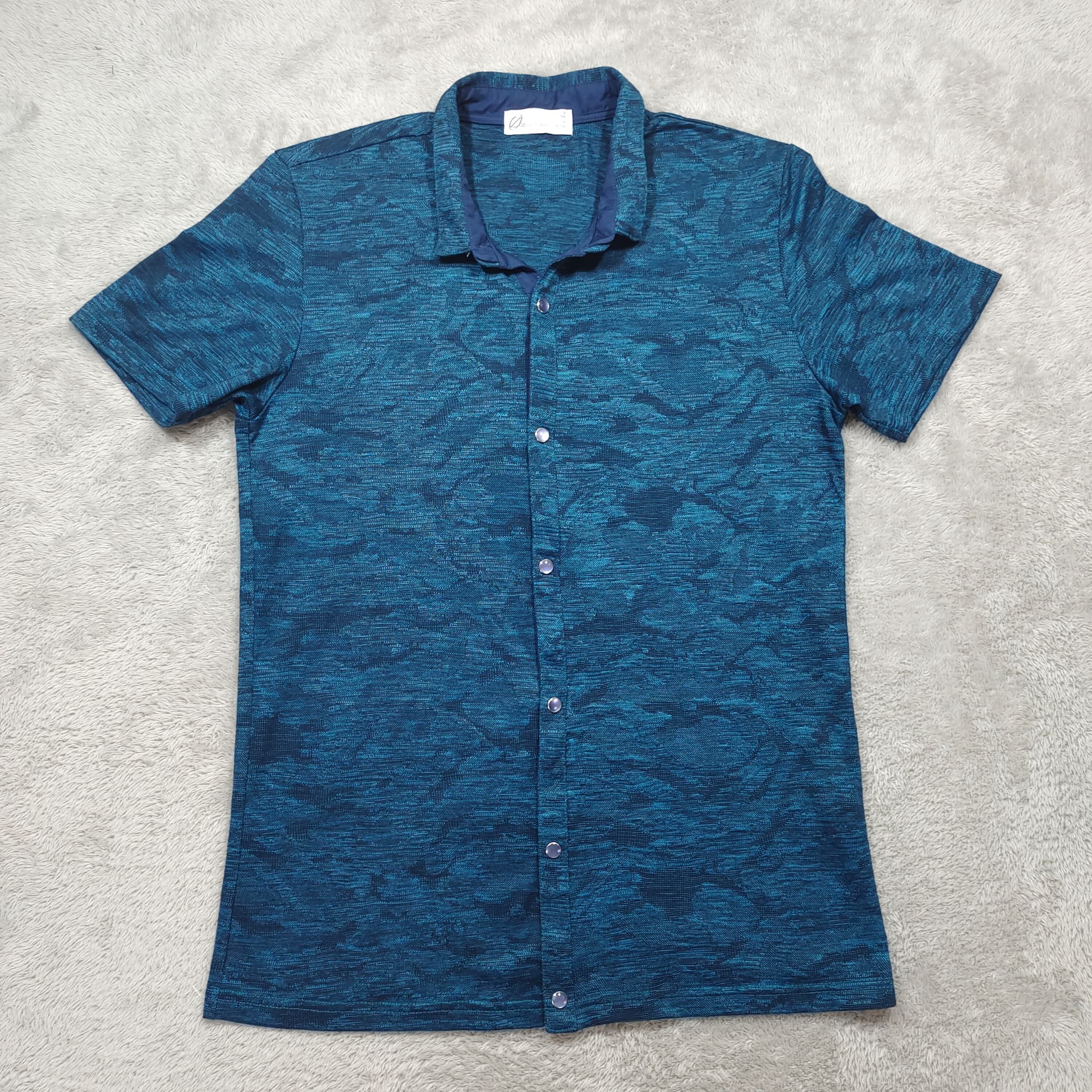 Tornado Mart VINTAGE TORNADO MART BLUE BUTTON UP SHORT SLEEVE SHIRT Size US L / EU 52-54 / 3 - 1 Thumbnail