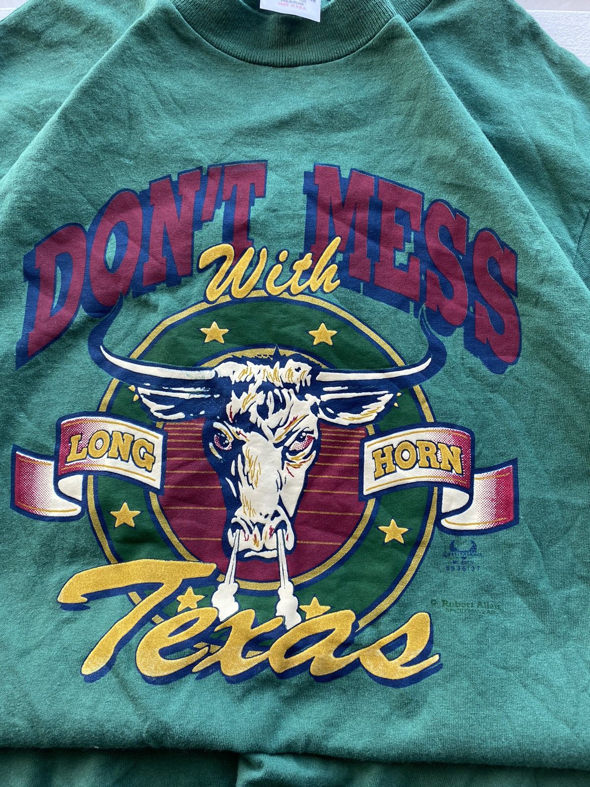 Band Tees × Vintage 1994 Robert Allan Texas Long Horn Art Shirt Davidson Style Size US M / EU 48-50 / 2 - 2 Thumbnail