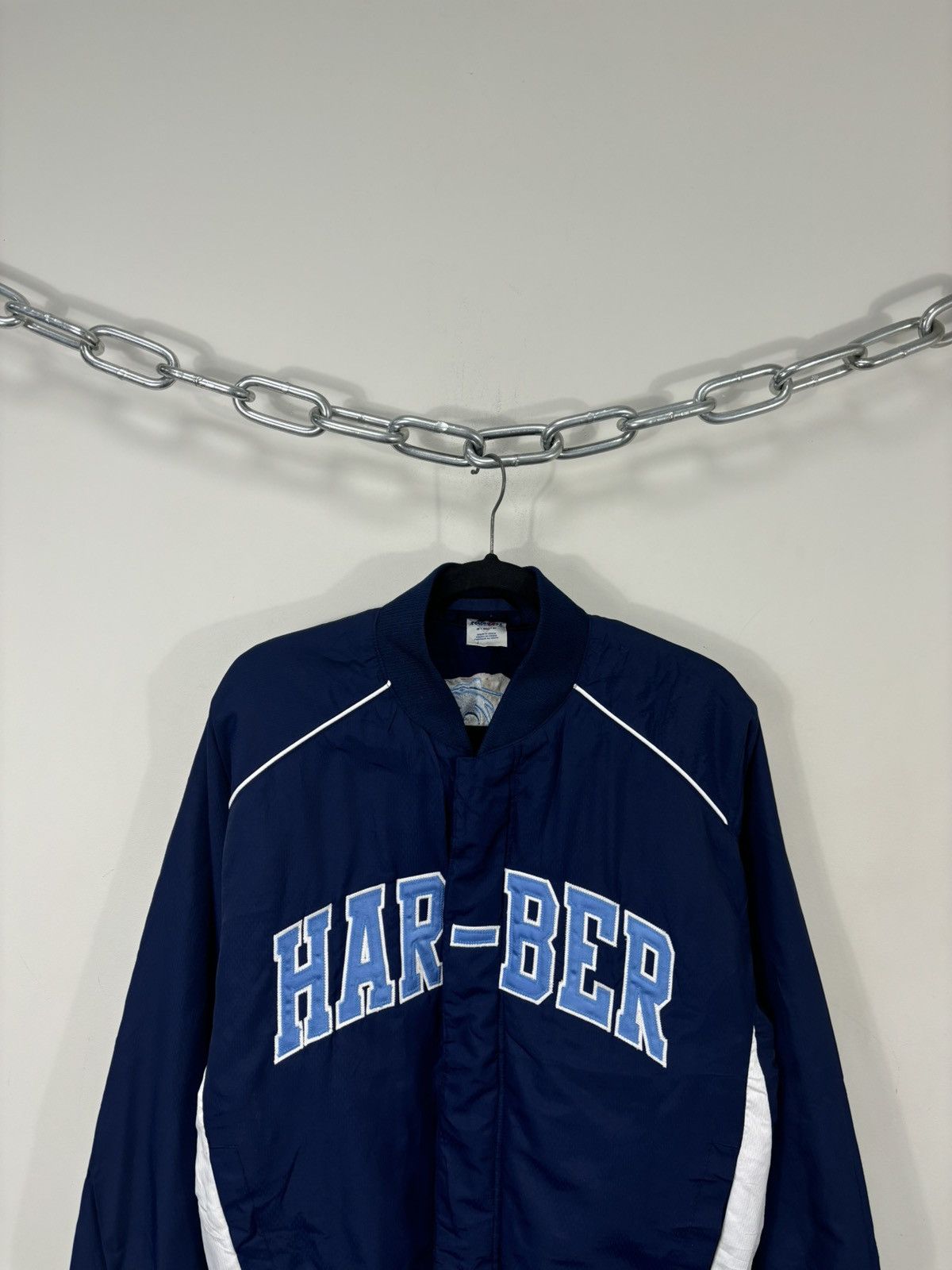 Russell Athletic Vintage Russell Athletic Big Logo Blue Nylon Bomber Jacket Size US S / EU 44-46 / 1 - 3 Thumbnail