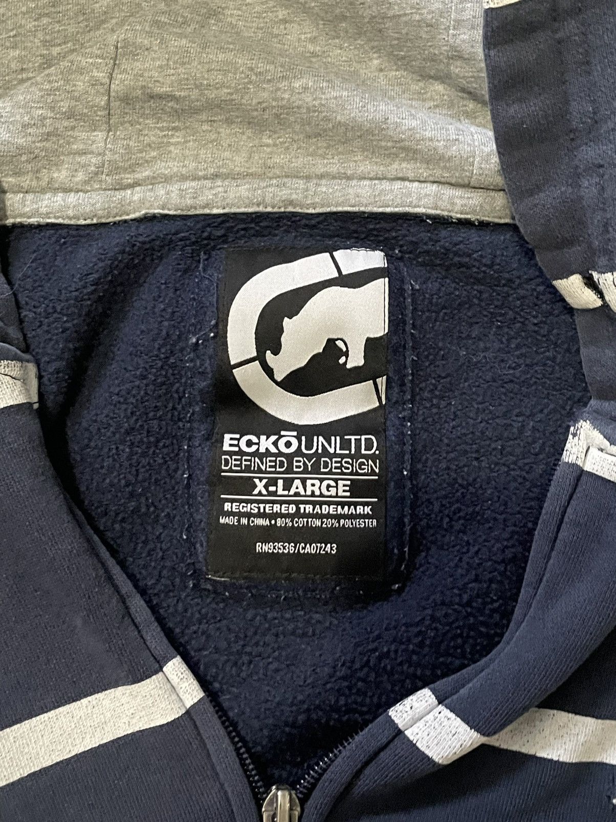 Ecko Unltd. × Vintage Ecko Unltd striped zipup Size US XL / EU 56 / 4 - 4 Thumbnail
