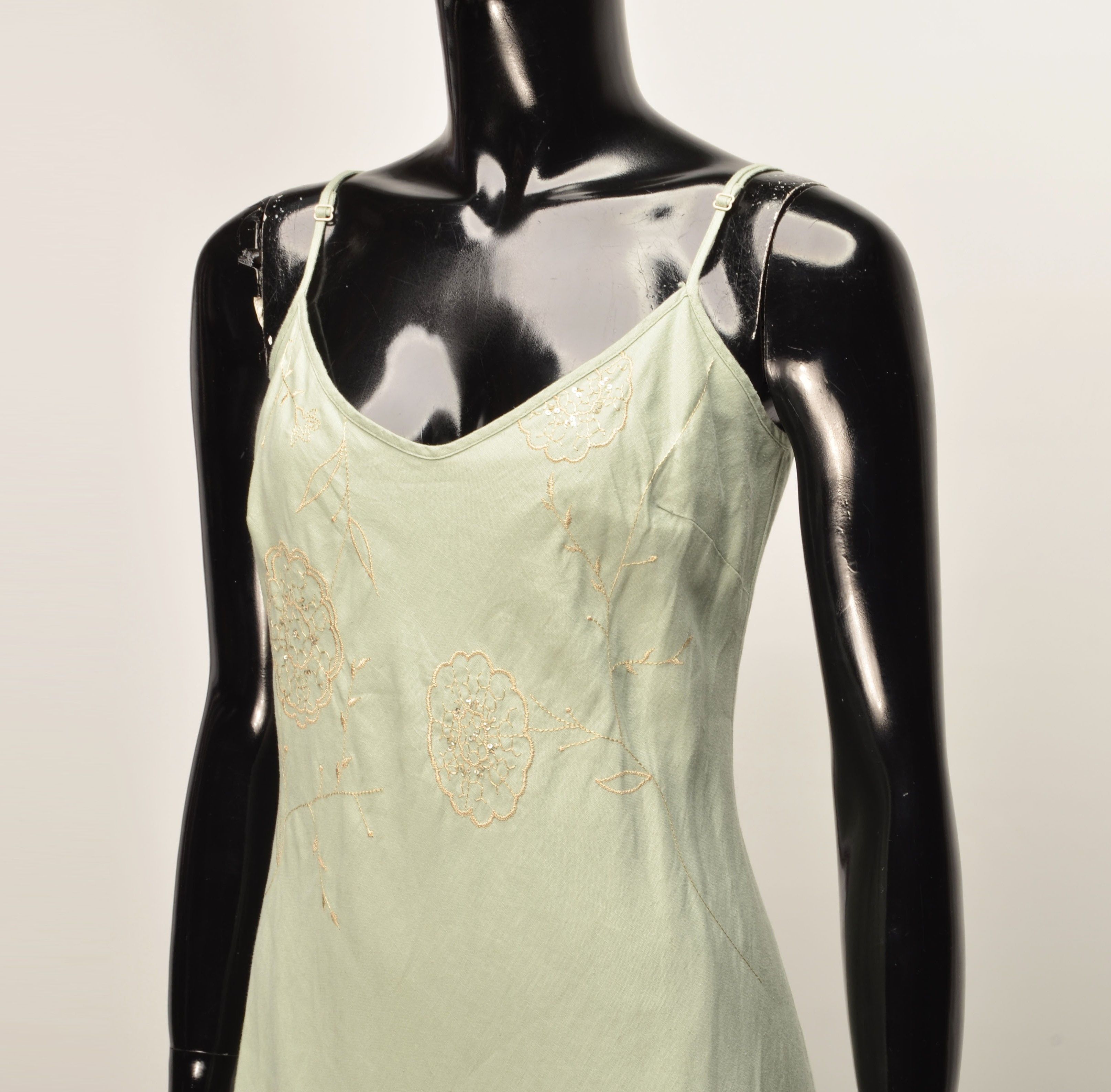 Vintage Vintage Per Una Y2K Beaded Fairy Linen Asymmetrical Dress Size S / US 4 / IT 40 - 2 Thumbnail
