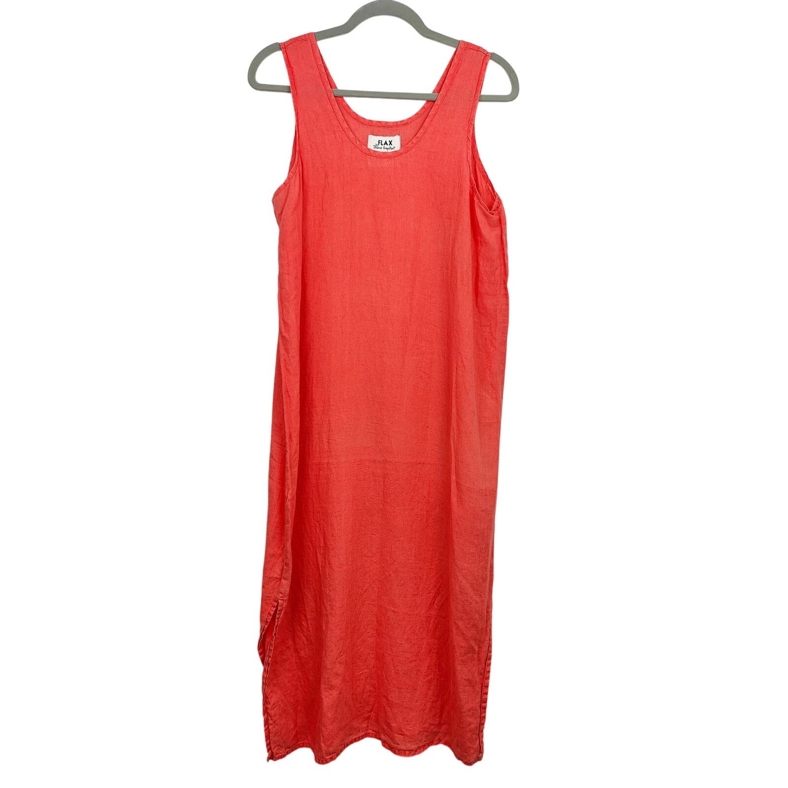 Other Flax Linen Maxi Dress Womens Small Orange Sleeveless Beachy Size S / US 4 / IT 40 - 1 Thumbnail