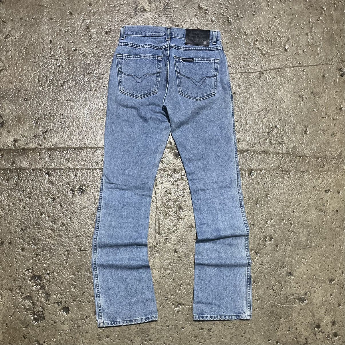 Crazy Vintage Y2K Harley Davidson Flare Jeans Wide Leg