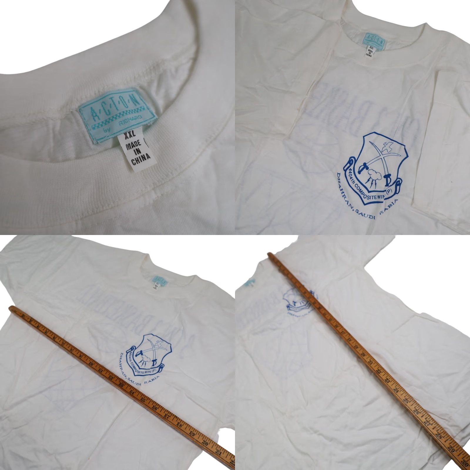 Vintage VINTAGE 90s 4404th Composite Wing Saudi Arabia 3 on 3 Basketball T Shirt Large Mens White Size US L / EU 52-54 / 3 - 8 Thumbnail