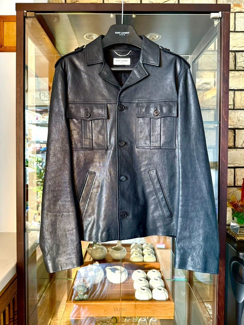 Yves Saint Laurent Saint Laurent 15ss Lambskin Hunting Coat Quinn jacket 2502- Size US M / EU 48-50 / 2 - 1 Thumbnail