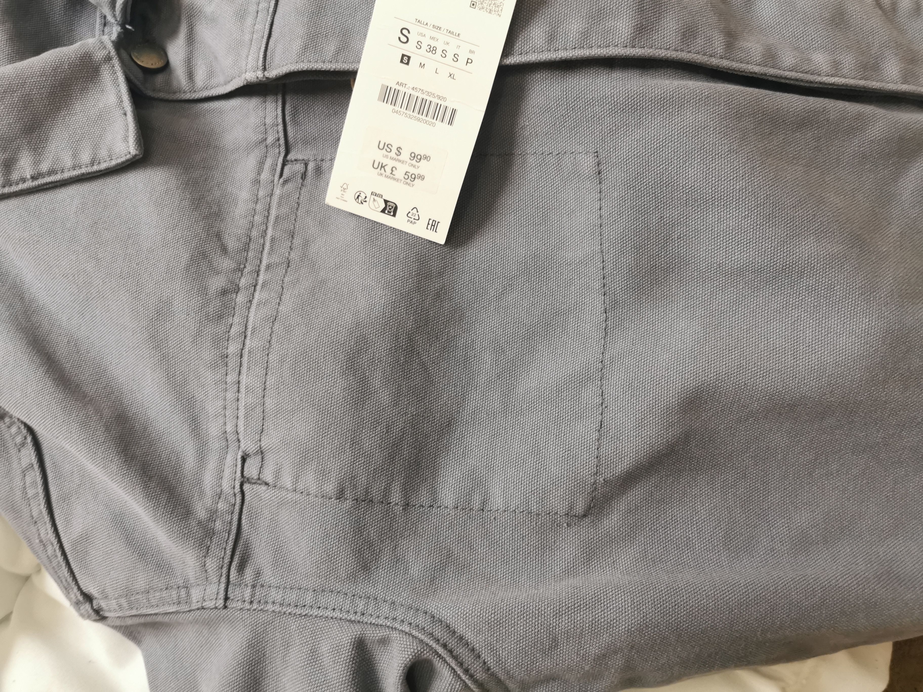 Zara Zara boxi fit blue Washed jacket and brsnd ne Size US S / EU 44-46 / 1 - 10 Thumbnail