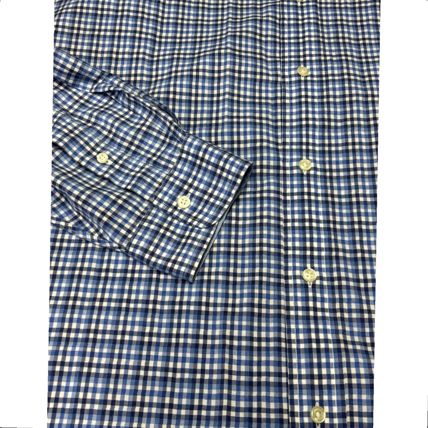 Polo Ralph Lauren Polo Ralph Lauren Mens 4XLT Blue Gingham Plaid Cotton Stretch Button Down Shirt Size US XXL / EU 58 / 5 - 3 Thumbnail