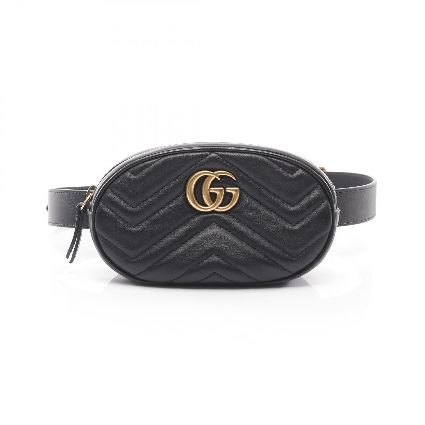 Gucci Gucci Gucci GG Marmont Leather Waist Bag Leather Belt Bag 476434 DUTY FREE for USA Size ONE SIZE - 1 Thumbnail