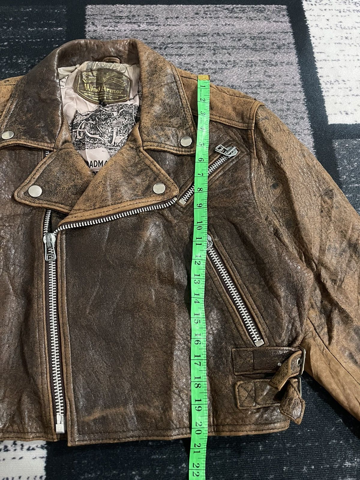 Vintage Wind Armor Indian Motorcyle Leather Jacket Size US L / EU 52-54 / 3 - 18 Thumbnail