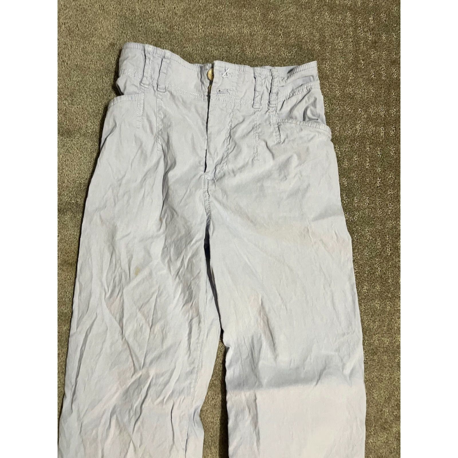 Anthropologie Anthropologie Pants Cropped Flare Solid 26 Blue Pockets Mid Rise Womens Size 26" / US 2 / IT 38 - 2 Thumbnail
