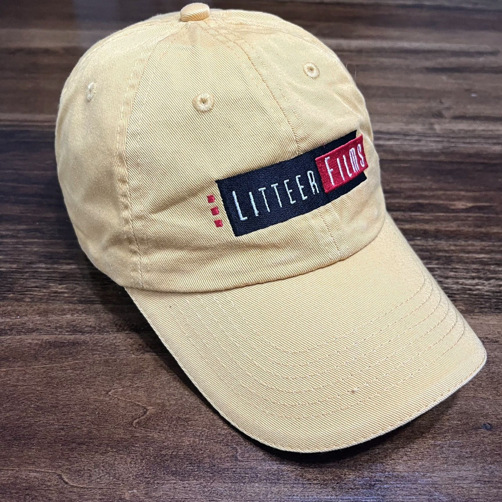 OAMC Litteer Films Hat Cap Yellow Mens Dad Baseball Cap Knit Cotton Adjustable One Size Size ONE SIZE - 5 Thumbnail